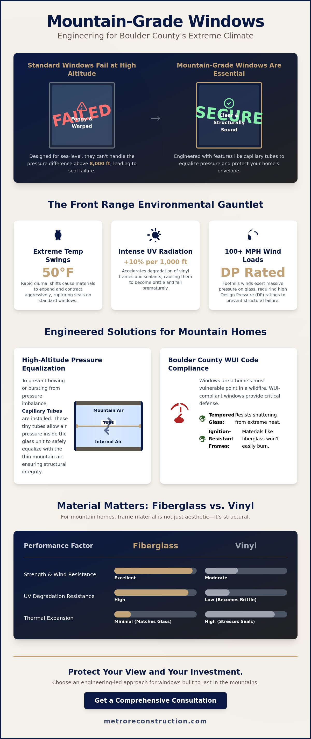 Custom Windows for Mountain Homes in Boulder County: A High-Altitude Buying Guide