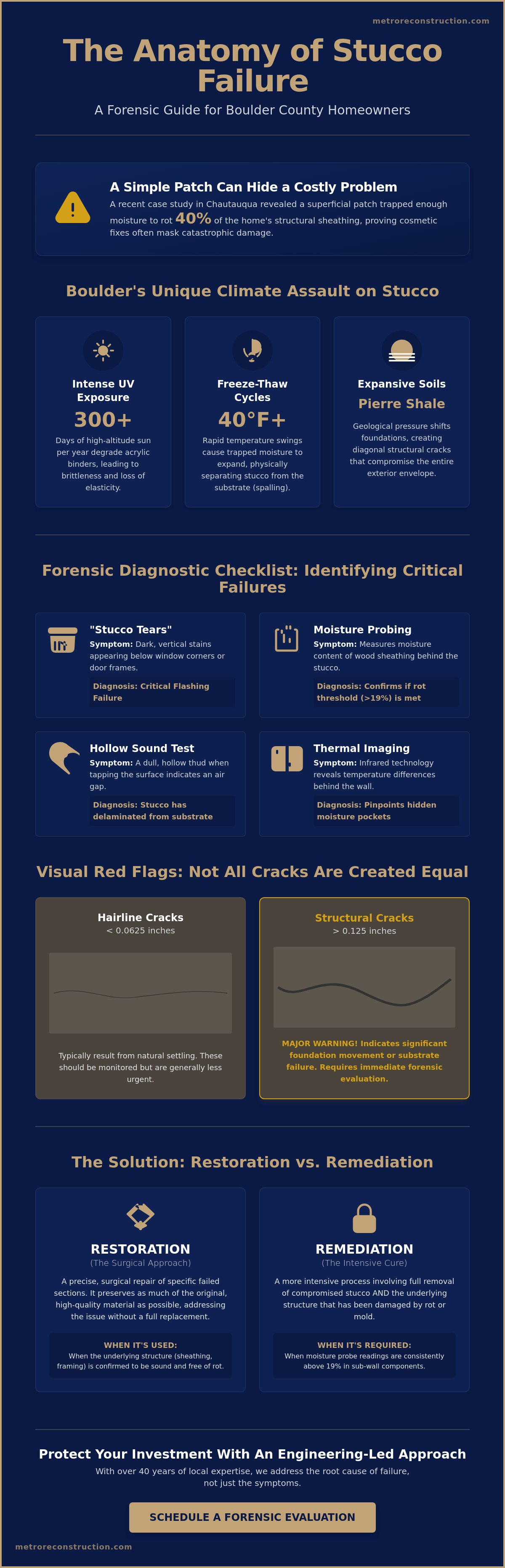 Professional Stucco Restoration in Boulder County: A Forensic Approach to Home Preservation