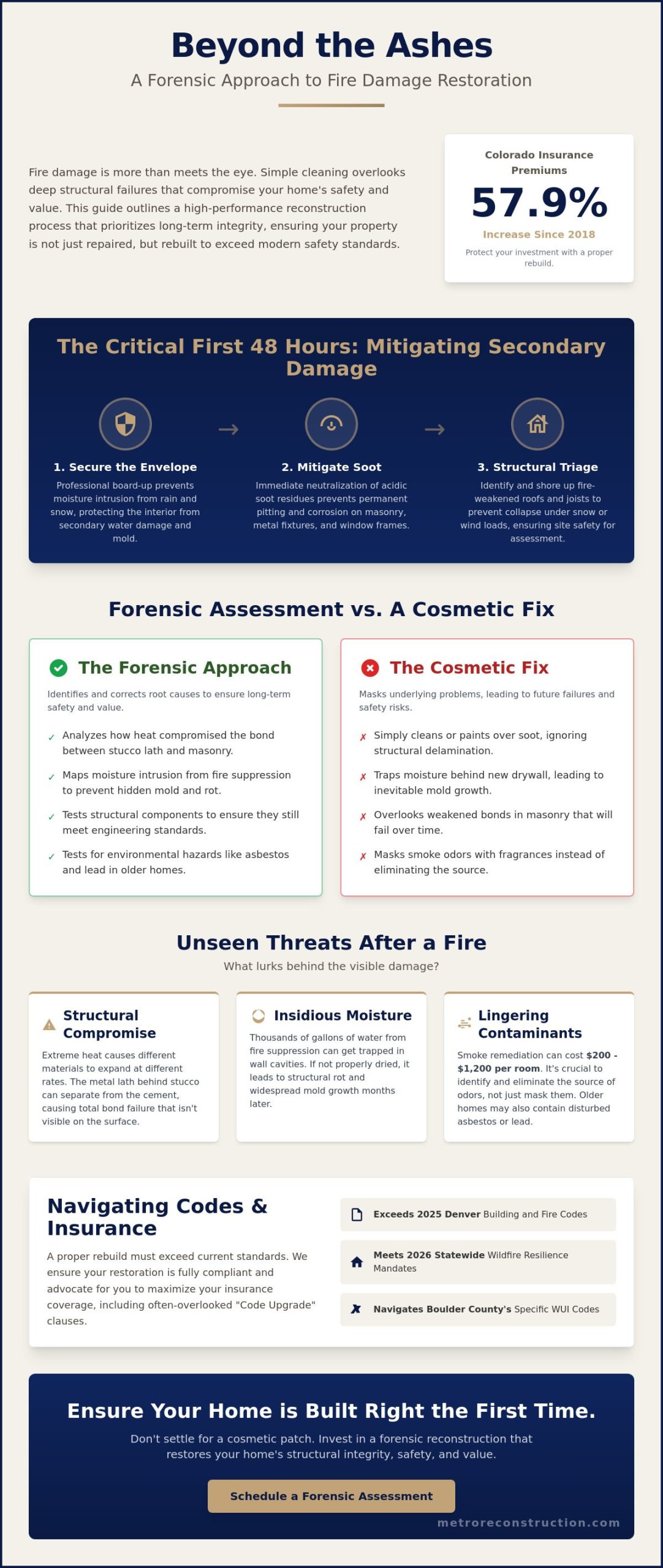 Fire Damage Restoration in Denver & Boulder: A Forensic Reconstruction Guide