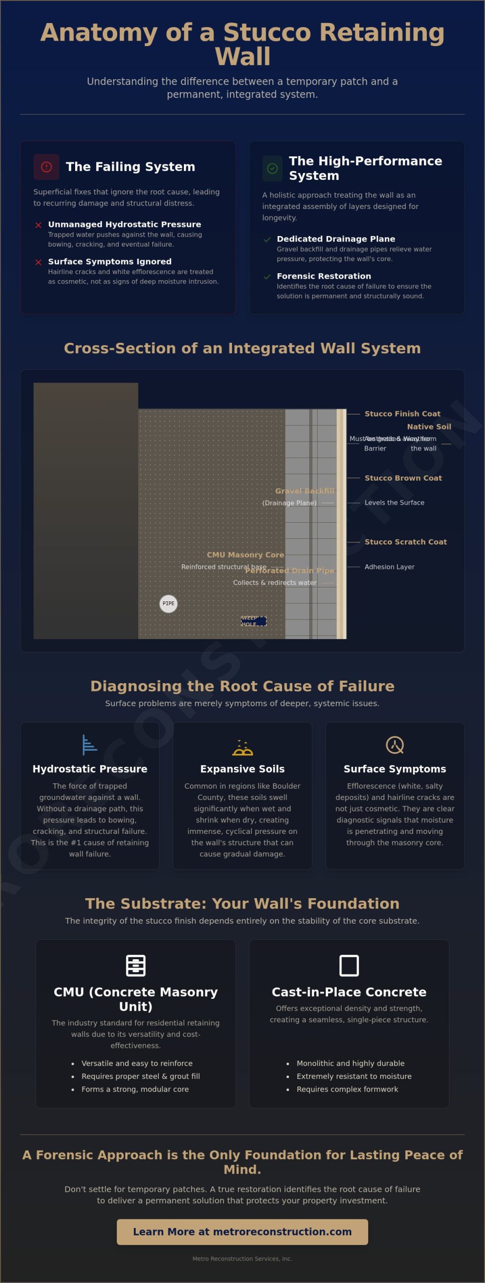 Stucco Retaining Wall Restoration: A Forensic Guide to Structural Longevity