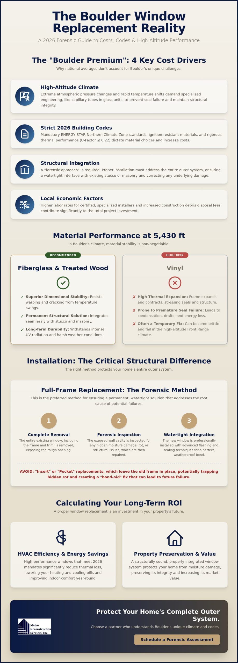 Cost to Replace All Windows in a House in Boulder: A 2026 Structural Investment Guide