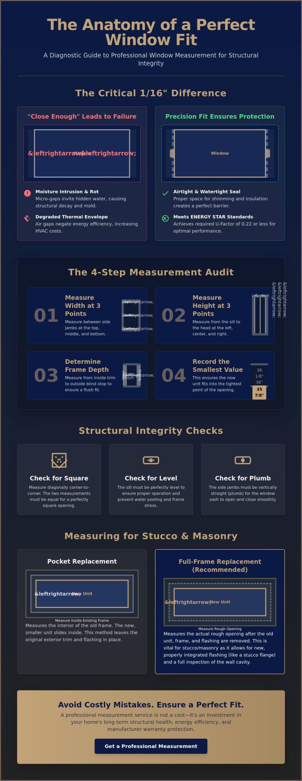 How to Measure for Replacement Windows A Forensic Guide to Precision - Infographic | Colorado's Reconstrction & Remodel Experts How to Measure for Replacement Windows: A Forensic Guide to Precision