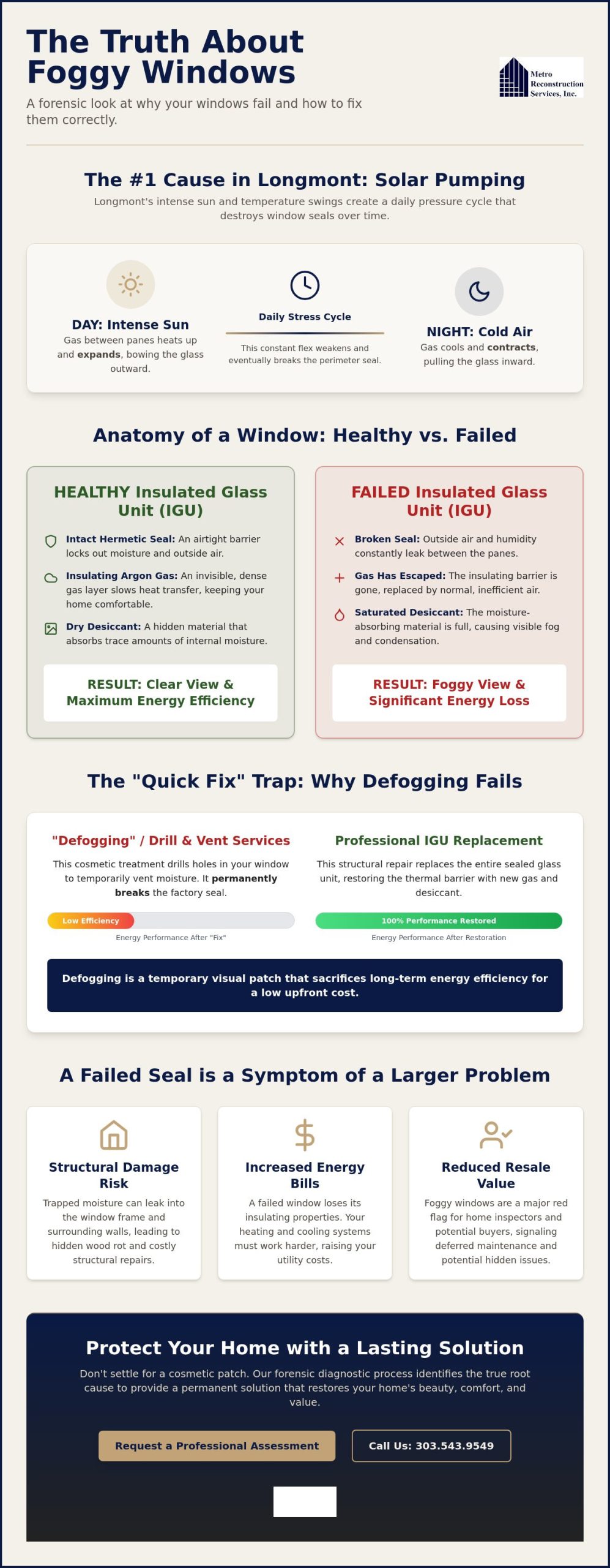 Condensation Between Window Panes Repair in Longmont: A Professional Guide to Structural Integrity