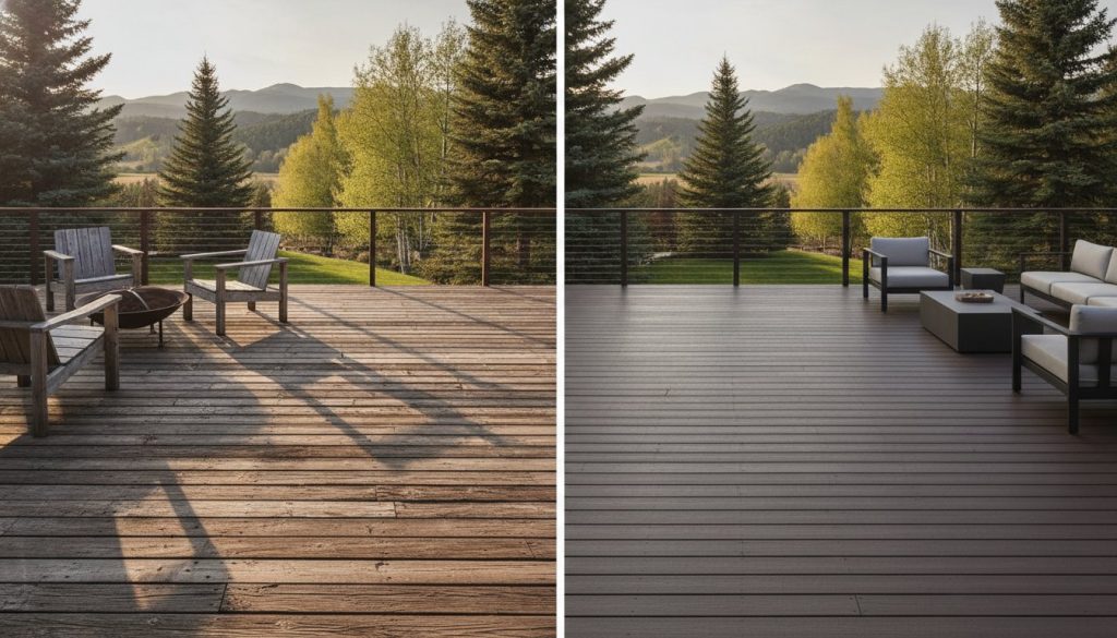Composite Decking vs Wood Choosing the Best Material for Your Colorado Home in 2026 - Hero Image | Colorado's Reconstrction & Remodel Experts Composite Decking vs Wood: Choosing the Best Material for Your Colorado Home in 2026