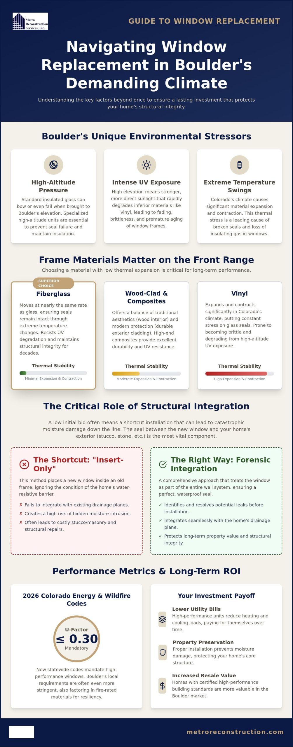 Realistic 2026 Cost of Window Replacement in Boulder A Homeowners Budgeting Guide - Infographic | Colorado's Reconstrction & Remodel Experts Realistic 2026 Cost of Window Replacement in Boulder: A Homeowner’s Budgeting Guide
