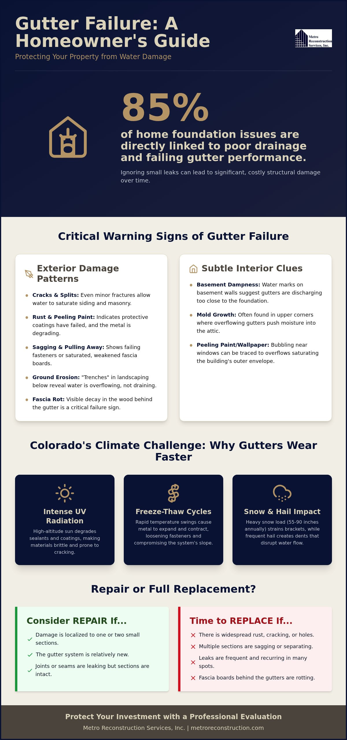 When to Replace Your Gutters: Signs for Denver Homeowners