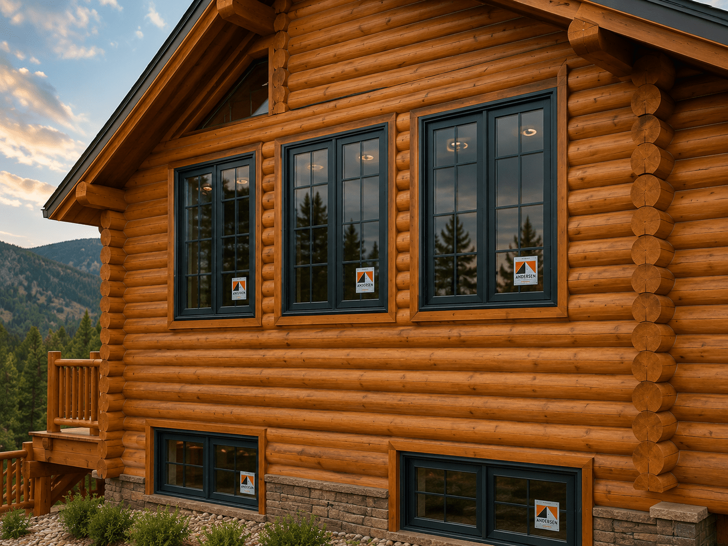 Pella Reserve Traditional windows on custom home