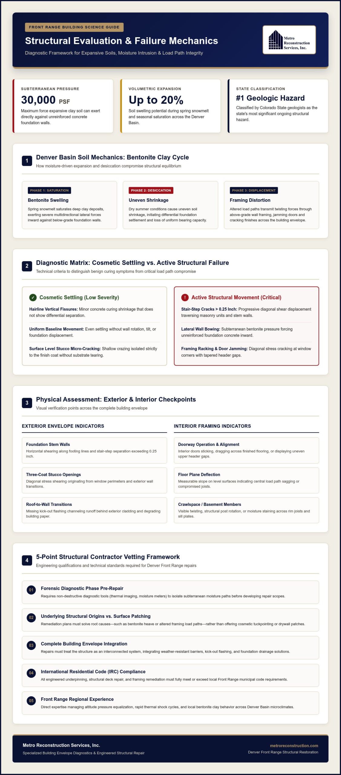 Hiring a Structural Repair Contractor in Denver The 2026 Checklist - Infographic | Colorado's Colorado's Exterior Remodeling & Building Envelope Specialists Hiring a Structural Repair Contractor in Denver: The 2026 Checklist