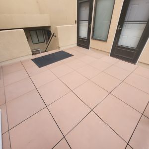 Concrete Patio with Pavers on Pedestals