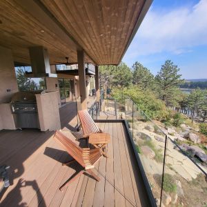 Glass Handrails with Oil Rubbed Bronze base